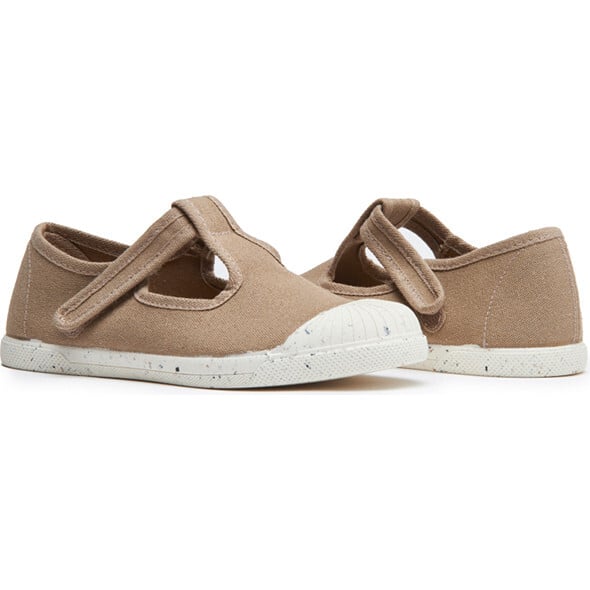 ECO-friendly T-band Sneakers, Camel - Sneakers - 2