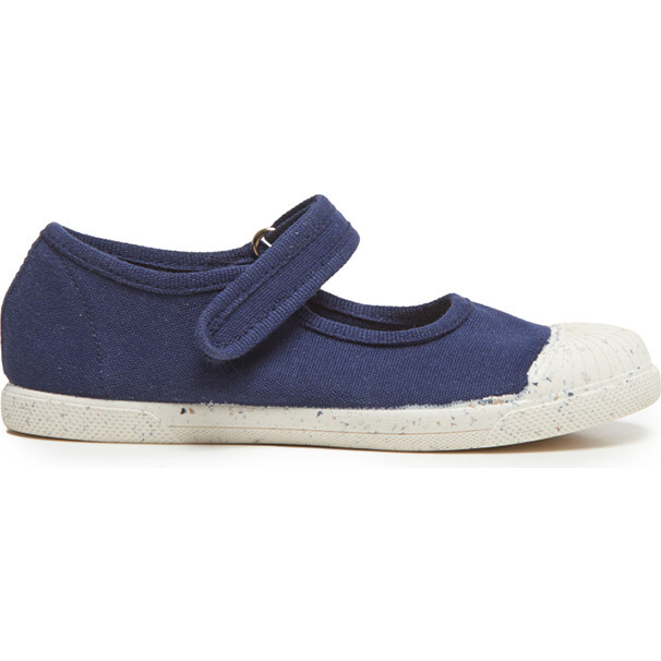 ECO-friendly Canvas Mary Jane Sneakers, Navy