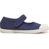 ECO-friendly Canvas Mary Jane Sneakers, Navy - Mary Janes - 1 - thumbnail