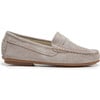 Suede Penny Loafers, Grey - Loafers - 1 - thumbnail