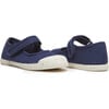 ECO-friendly Canvas Mary Jane Sneakers, Navy - Mary Janes - 2