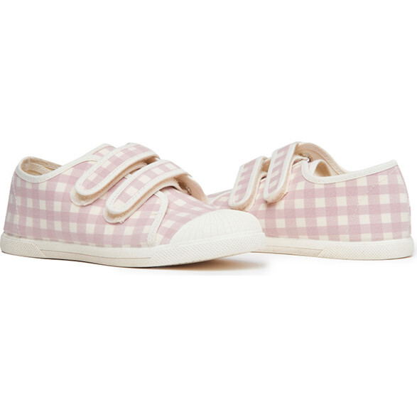 Gingham Double Sneaker, Rose - Sneakers - 2
