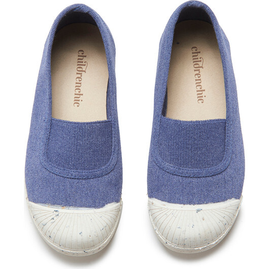 Elasticated Canvas Trainers for Babies - denim blue