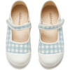 Gingham Mary Jane Sneakers, Light Blue - Mary Janes - 3