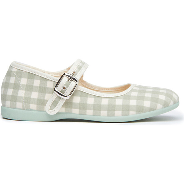 Classic Gingham Mary Janes, Leaf Childrenchic Shoes