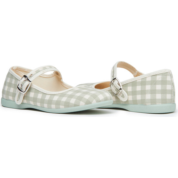 Classic Gingham Mary Janes, Leaf - Mary Janes - 2