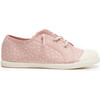 Canvas Elastic Sneaker, Pink Dots - Sneakers - 1 - thumbnail