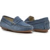 Suede Penny Loafers, Blue - Loafers - 2