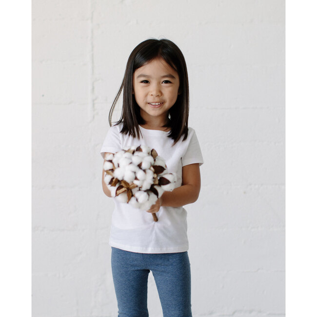 Organic Solid Short Sleeve Tee, White - T-Shirts - 2