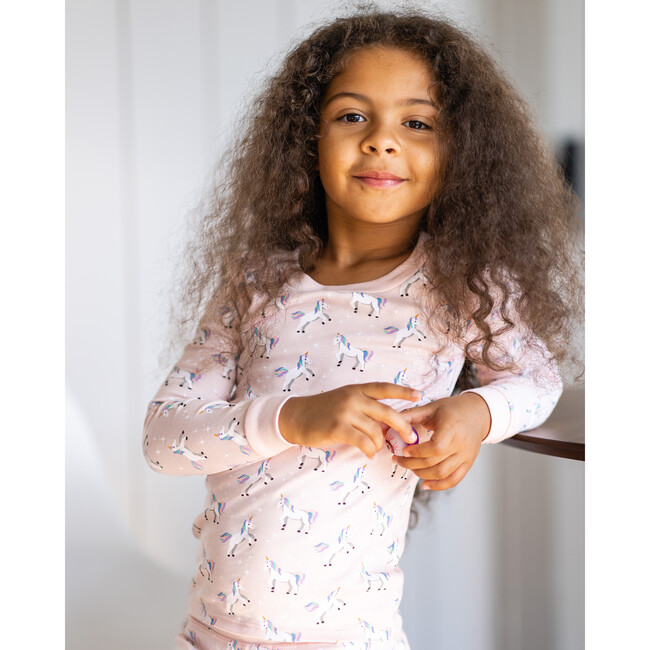 Long Sleeve Pajama Set, Unicorns - Pajamas - 2