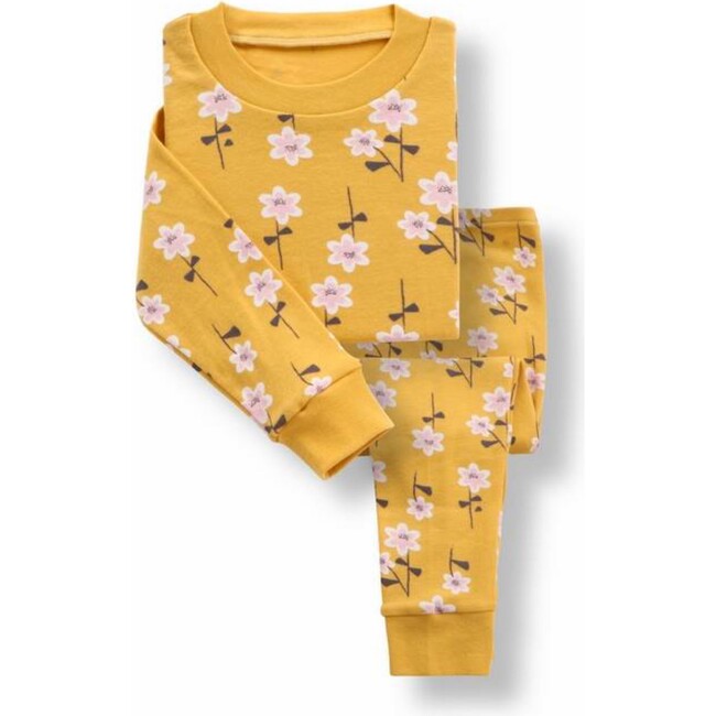 Flower Pajama Set, Yellow