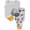 Train Pajamas Set, Grey - Pajamas - 1 - thumbnail