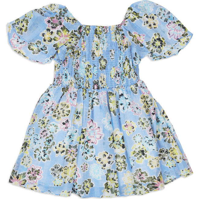 Mini Glenda Dress, Chalk Floral Oxford Blue Multi