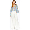 Women's Priya Top, Chalk Floral Oxford Blue Multi - Blouses - 2