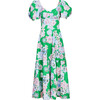 Women's Danielle Dress, Chalk Floral Kelly Green Multi - Dresses - 1 - thumbnail