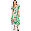 Women's Danielle Dress, Chalk Floral Kelly Green Multi - Dresses - 2