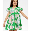 Mini Marisol Dress, Chalk Floral Kelly Green Multi - Dresses - 3