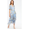 Women's Brittany Dress, Chalk Floral Oxford Blue Multi - Dresses - 3 - thumbnail