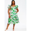 Women's Danielle Dress, Chalk Floral Kelly Green Multi - Dresses - 3