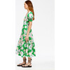 Women's Danielle Dress, Chalk Floral Kelly Green Multi - Dresses - 4
