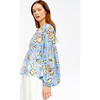 Women's Priya Top, Chalk Floral Oxford Blue Multi - Blouses - 6