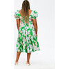 Women's Danielle Dress, Chalk Floral Kelly Green Multi - Dresses - 5