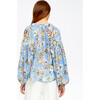 Women's Priya Top, Chalk Floral Oxford Blue Multi - Blouses - 7