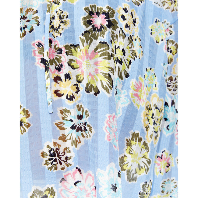 Women's Priya Top, Chalk Floral Oxford Blue Multi - Blouses - 8