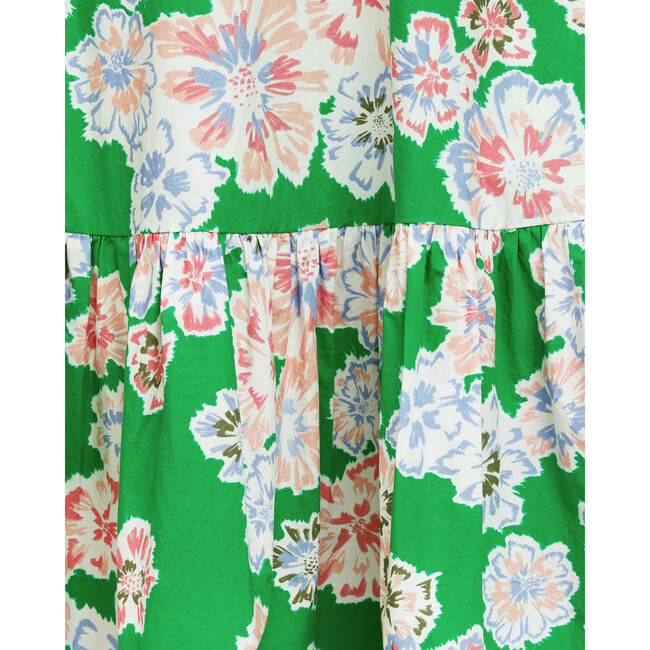 Women's Danielle Dress, Chalk Floral Kelly Green Multi - Dresses - 7