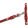Butter Leather 2x Adjustable Dog Leash, Chili Red and Silver - Collars, Leashes & Harnesses - 3