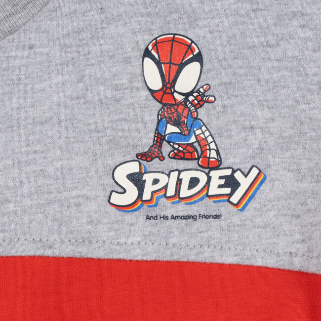 Colorblocked Athletic Tee, Red & Grey Spidey - Tees - 4