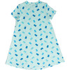 Gummy Bears Short Sleeve Lounge Dress, Blue - Loungewear - 1 - thumbnail