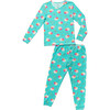 Cupcake Sparkle Pajamas, Blue - Pajamas - 1 - thumbnail