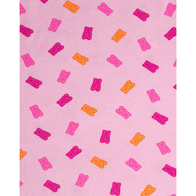 Gummy Bears Short Sleeve Lounge Dress, Pink - Loungewear - 3