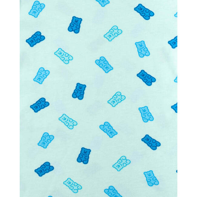Gummy Bears Short Sleeve Lounge Dress, Blue - Loungewear - 3