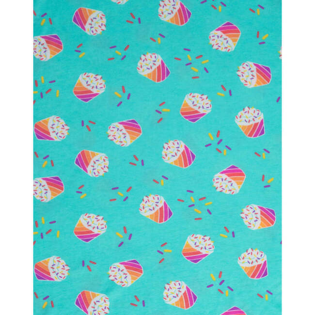 Cupcake Sparkle Pajamas, Blue - Pajamas - 3