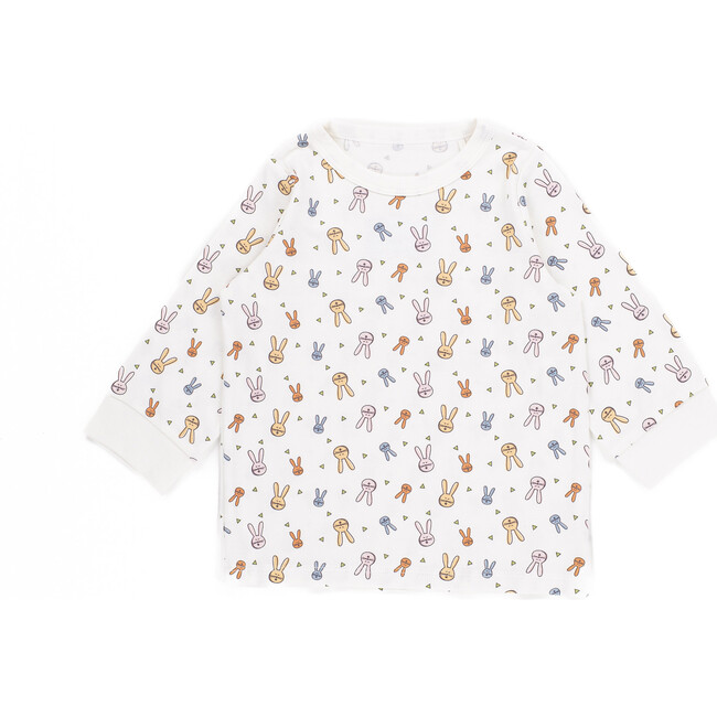 The Easter Top with Long Sleeves, White - Pajamas - 1