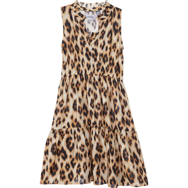 Sienna Kids Dress, Leopard Multi Print