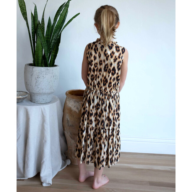 Sienna Girls Dress, Leopard Multi Print