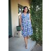 Women's Sienna Sleeveless, Vintage Blue Flowers - Dresses - 2