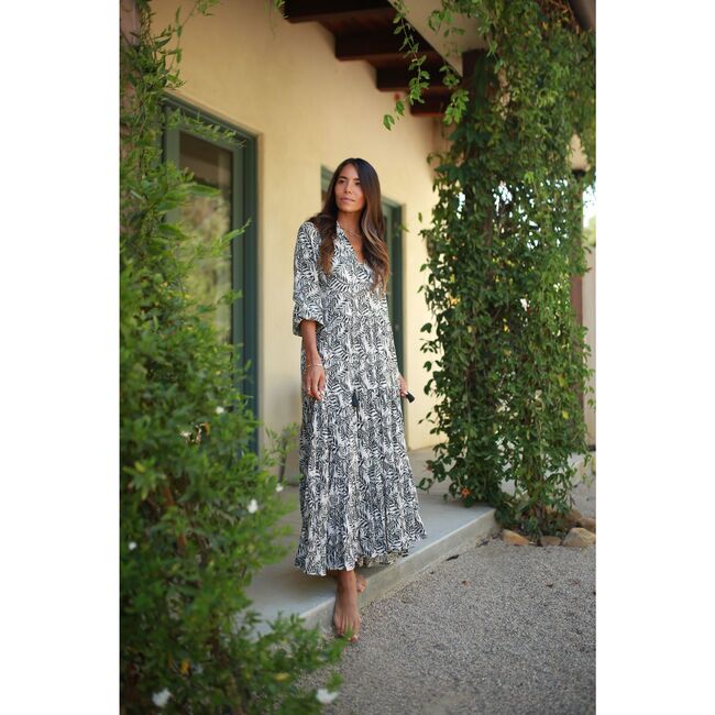 Women's Sienna Maxi, Leaf Print - Dresses - 3