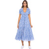Women's Norma Dress, Shadow Bloom Marina - Dresses - 1 - thumbnail