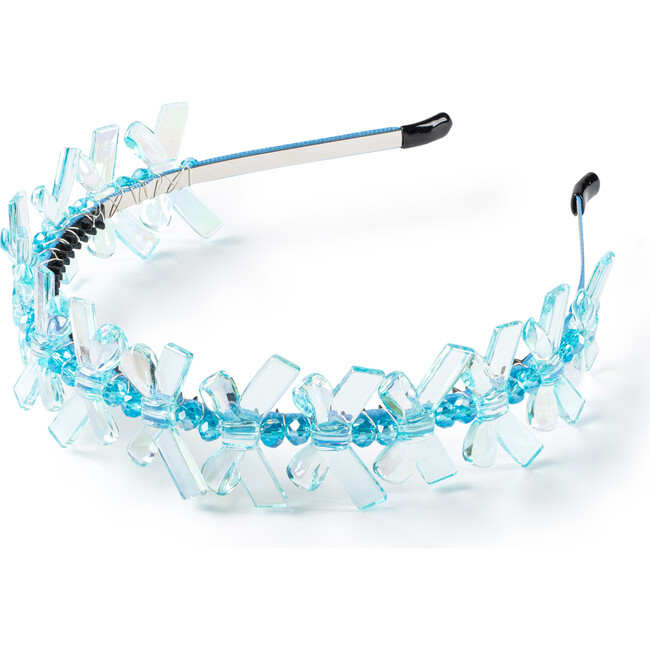 Sophia Resin Bow Headband, Powder Blue