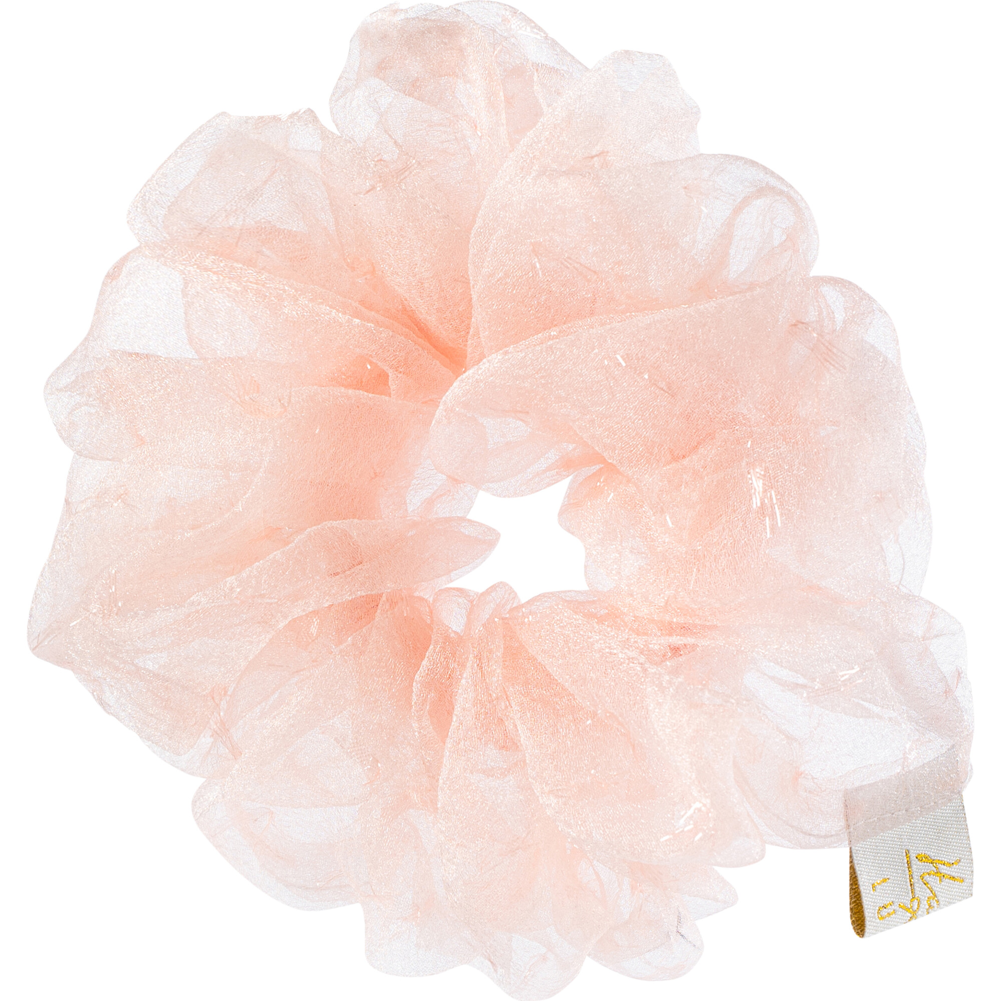 Emma Organza Scruchie, Peach - Hair Accessories - 1