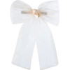 Emma Organza Long Tail Clip, Ivory - Hair Accessories - 1 - thumbnail