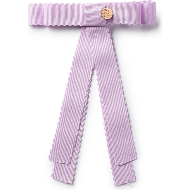 Ava Scalloped Long Tailed Clip, Lavender