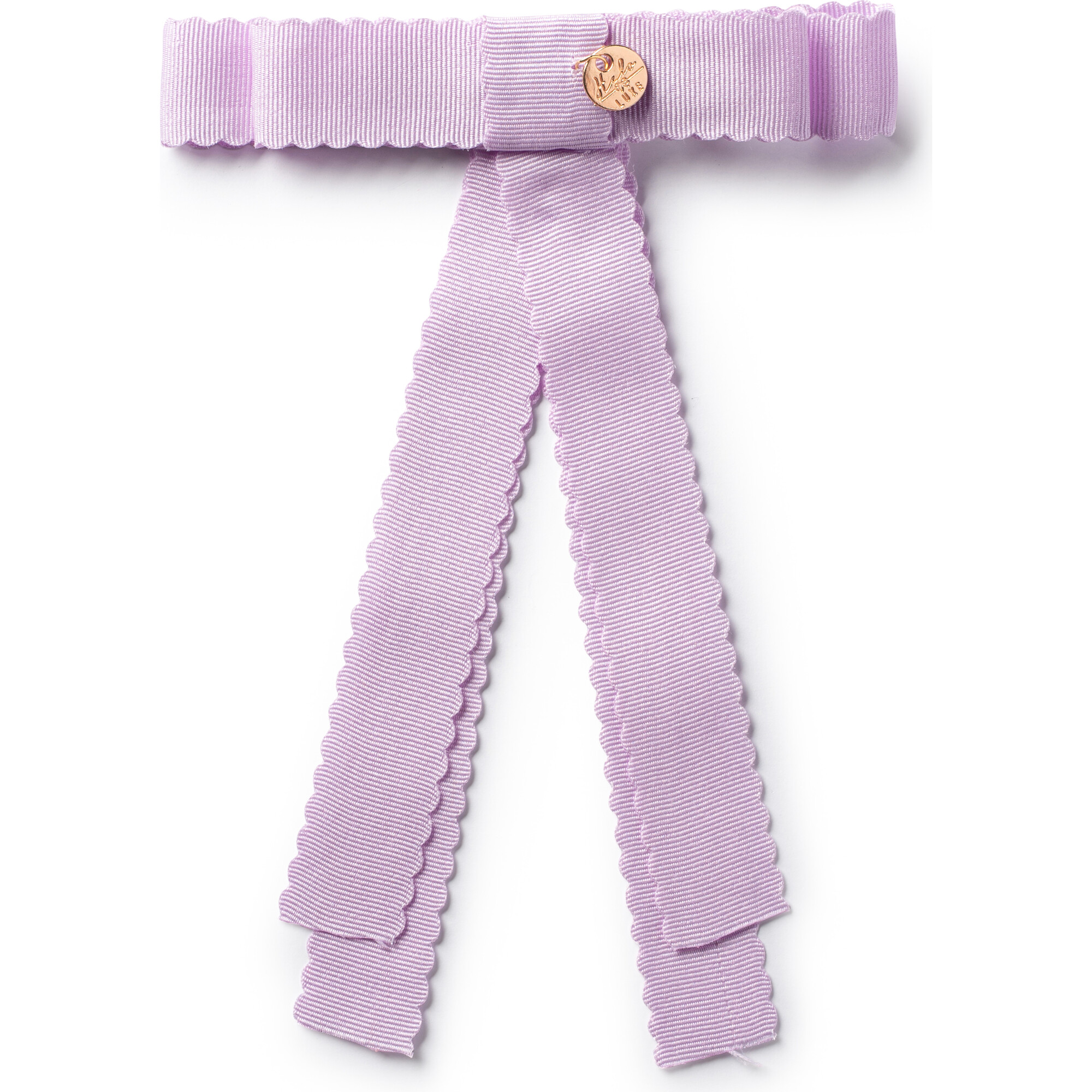 Ava Scalloped Long Tailed Clip, Lavender - Hair Accessories - 1