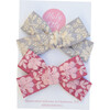 Embroidered Bow Set - Hair Accessories - 1 - thumbnail