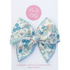 Lottie Bow, Blue Floral - Hair Accessories - 1 - thumbnail