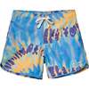 Sea Ripple Swirl Boardshorts, Pool Tie Dye - Swim Trunks - 1 - thumbnail